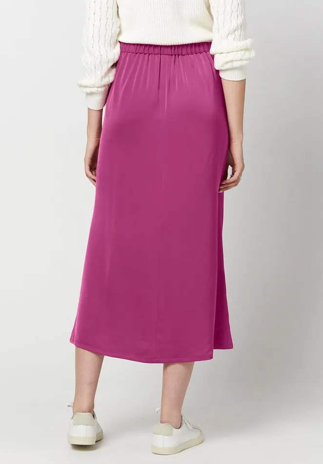 Women Tea Length Adler Satin Skirt Festivalfuchsia Buffalo David Bitton Shorts and Skirts