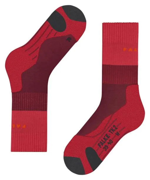 Women TK2 Explore Women Trekking Socks Merlot FALKE Hiking Socks