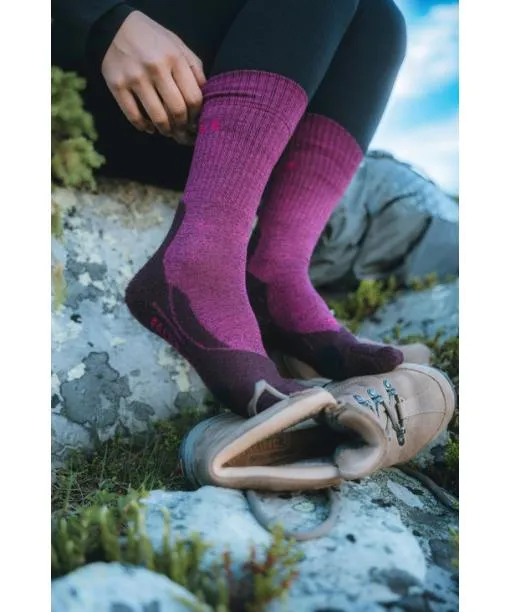 Women TK2 Explore Wool Women Trekking Socks Scarlet FALKE Hiking Socks