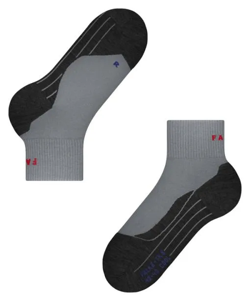 Women TK5 Wander Cool Short Women Trekking Short Sock Hematite FALKE Hiking Socks