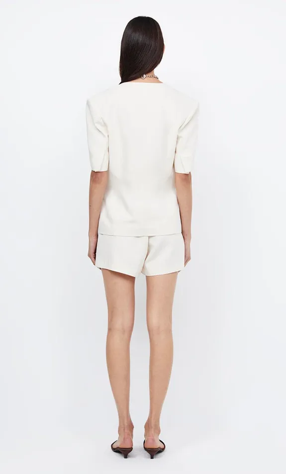 Women Tops Bec Bridge COASTLINER SHORT SLEEVE BLAZER Cream