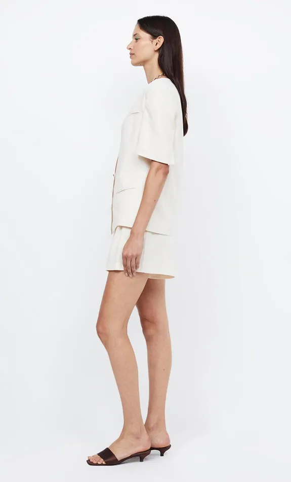 Women Tops Bec Bridge COASTLINER SHORT SLEEVE BLAZER Cream