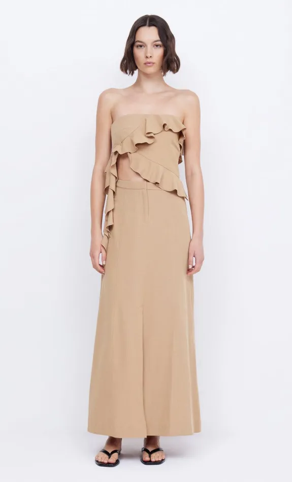 Women Tops Bec Bridge COASTLINER STRAPLESS TOP Tan