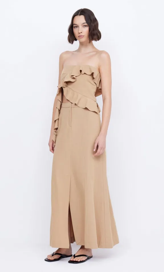 Women Tops Bec Bridge COASTLINER STRAPLESS TOP Tan