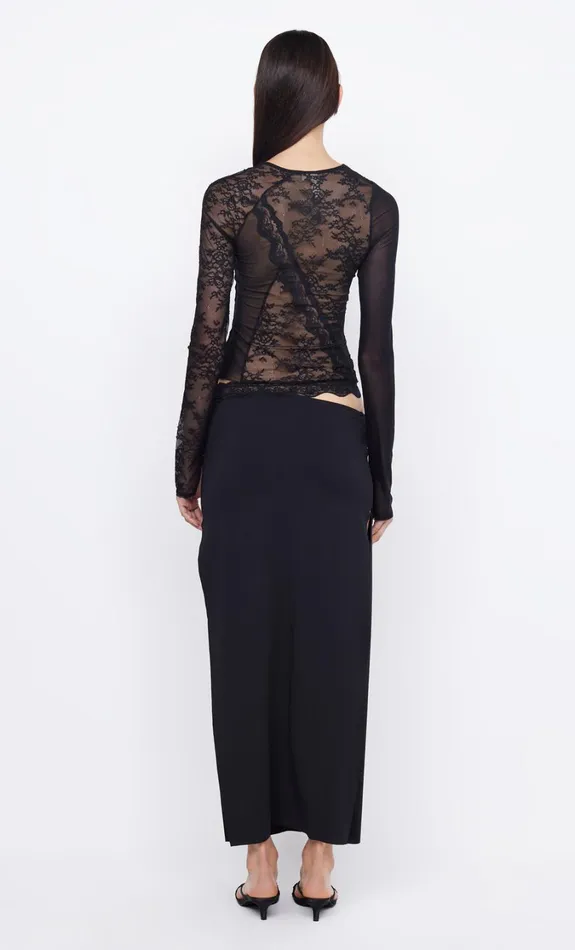 Women Tops Bec Bridge RIA ASYM LONG SLEEVE TOP Black