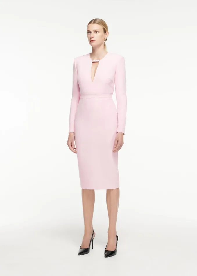 Women Tops Roland Mouret Long Sleeve Crepe Top