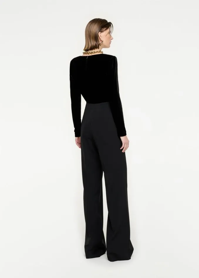 Women Tops Roland Mouret Long Sleeve Velvet Top