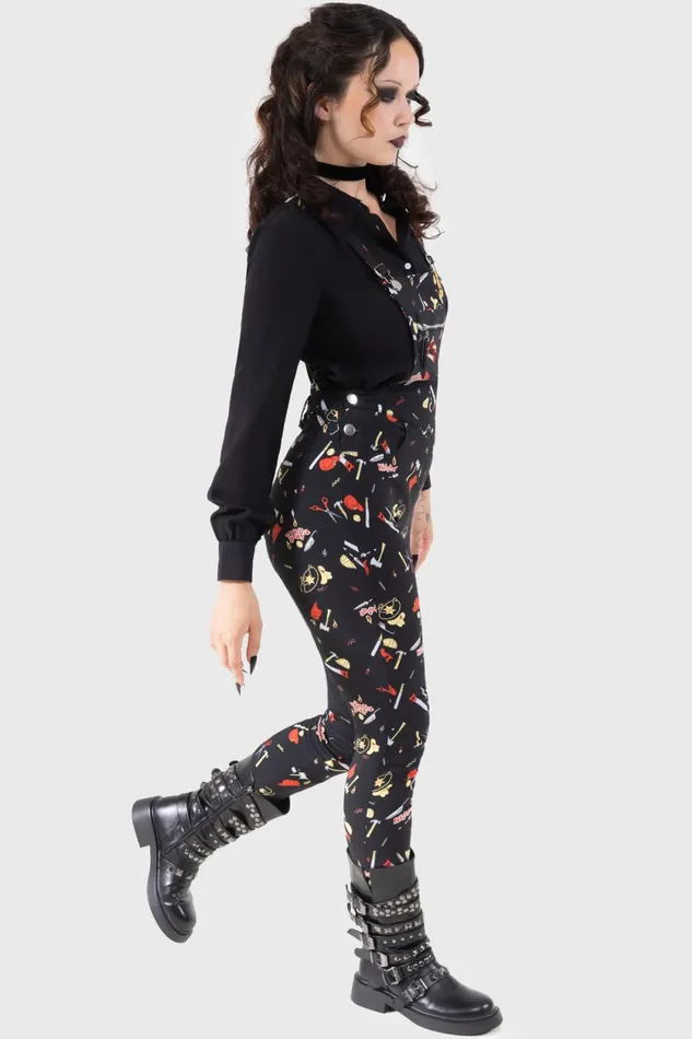 Women Trousers and Jeans Killstar Your Pal Since 03988 Dungarees