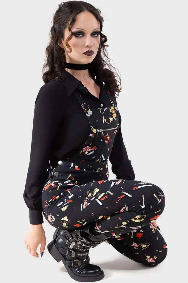Women Trousers and Jeans Killstar Your Pal Since 03988 Dungarees