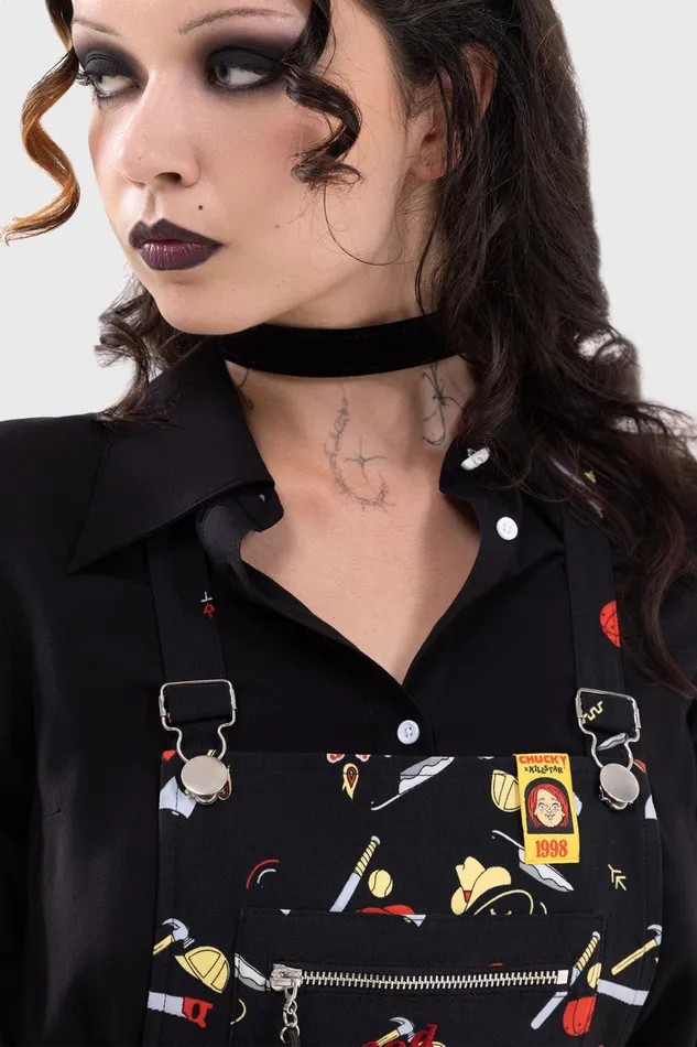 Women Trousers and Jeans Killstar Your Pal Since 03988 Dungarees