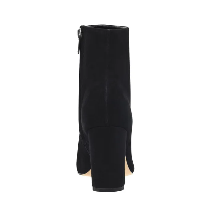 Women Ulani Heeled Bootie Black Suede Marc Fisher Dress Boots