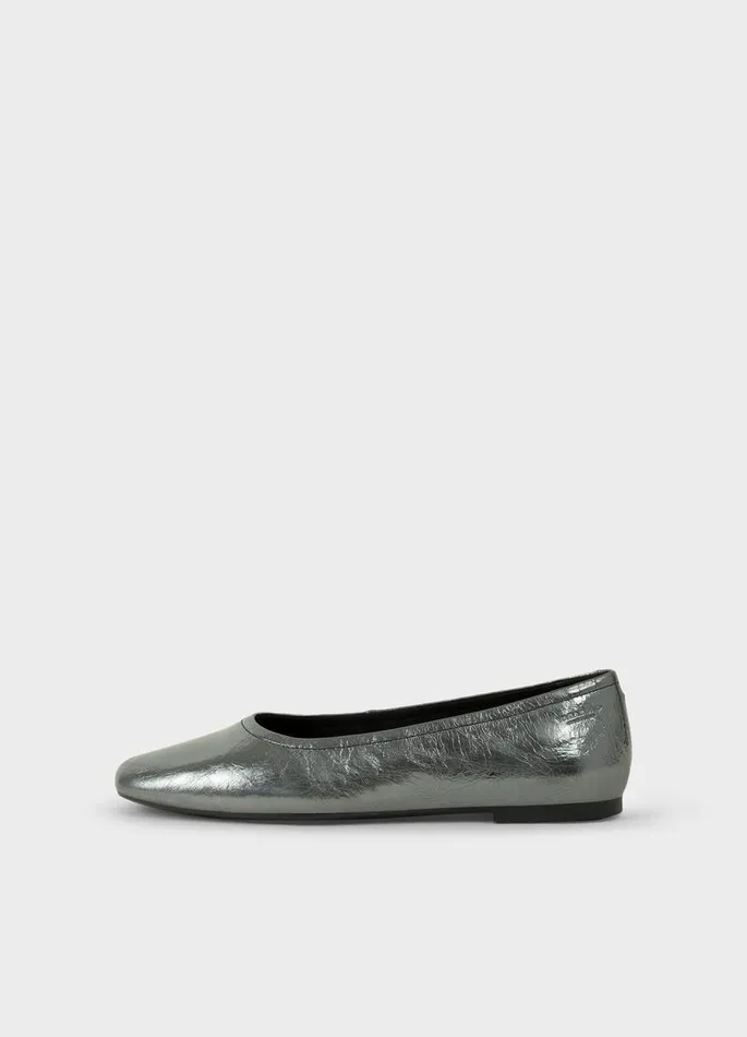 Women Vagabond Ballet Flats JOLIN SHOES Bronze Metallic Leather