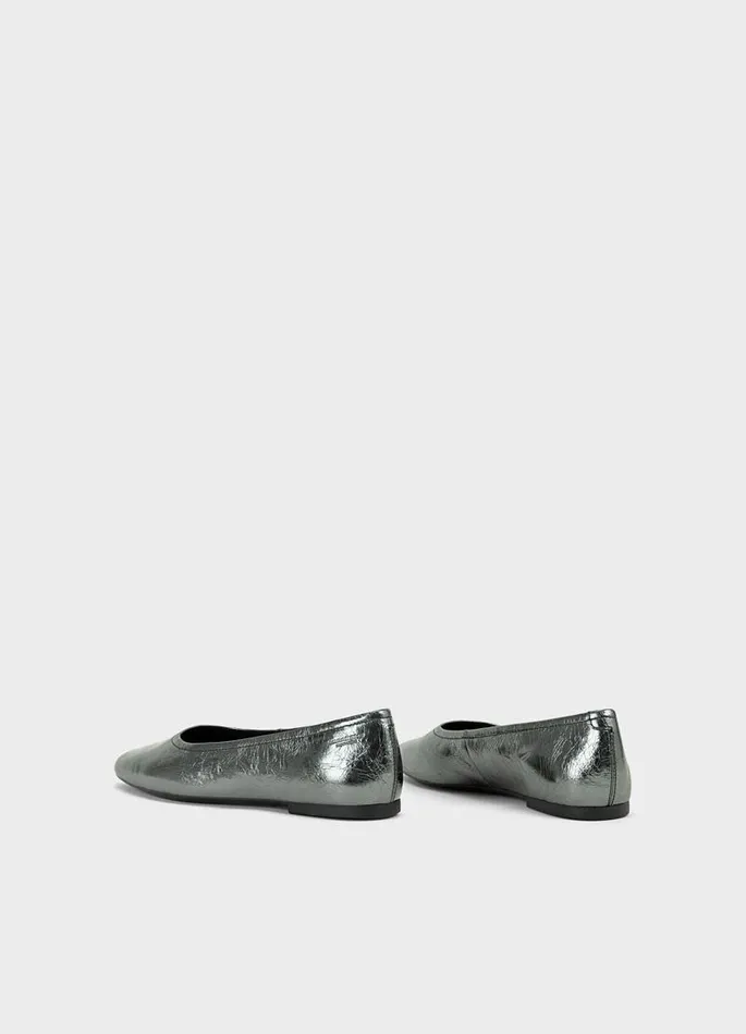 Women Vagabond Ballet Flats JOLIN SHOES Bronze Metallic Leather