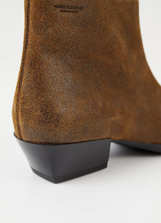 Women Vagabond Boots CASSIE BOOTS Brown Texture Leather