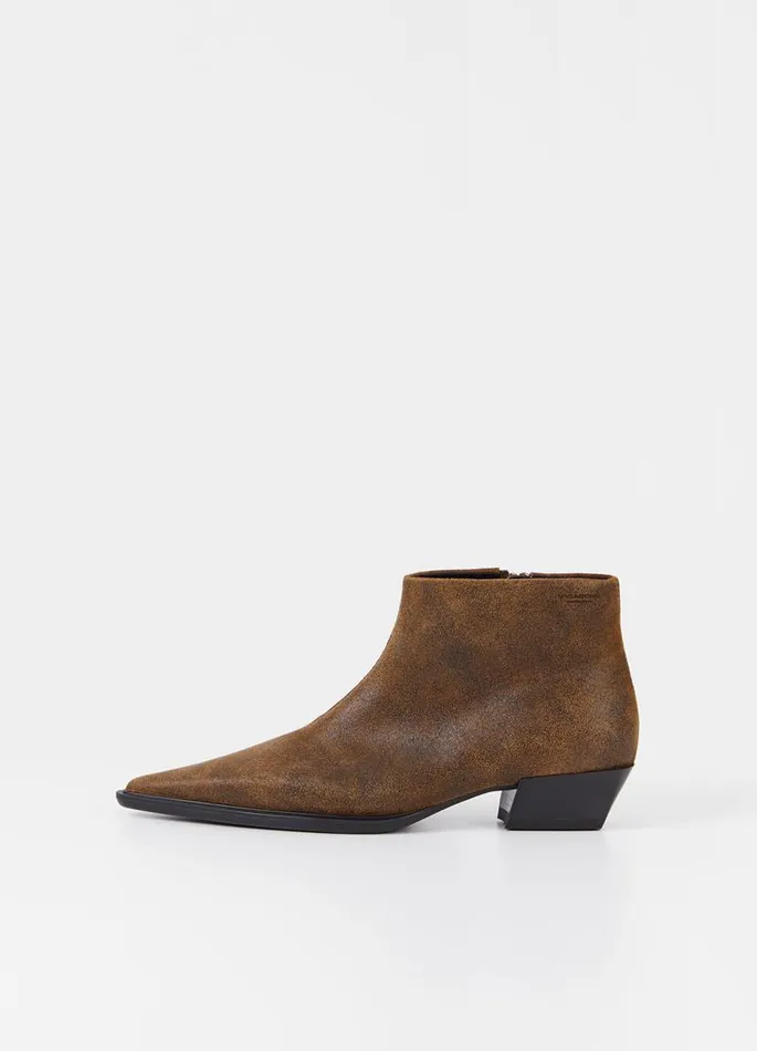 Women Vagabond Boots CASSIE BOOTS Brown Texture Leather