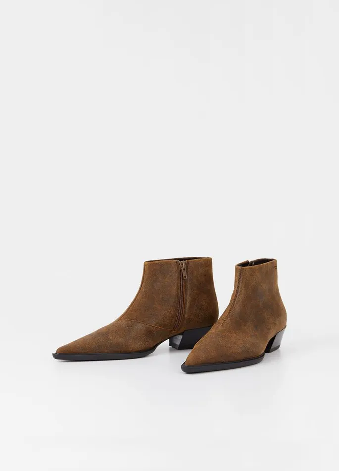 Women Vagabond Boots CASSIE BOOTS Brown Texture Leather