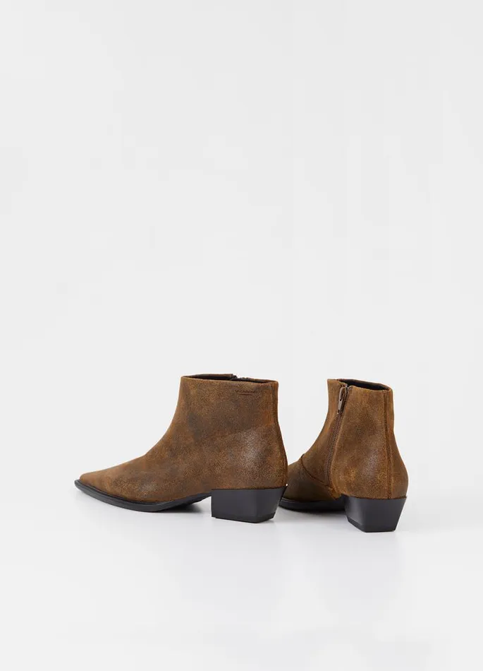 Women Vagabond Boots CASSIE BOOTS Brown Texture Leather