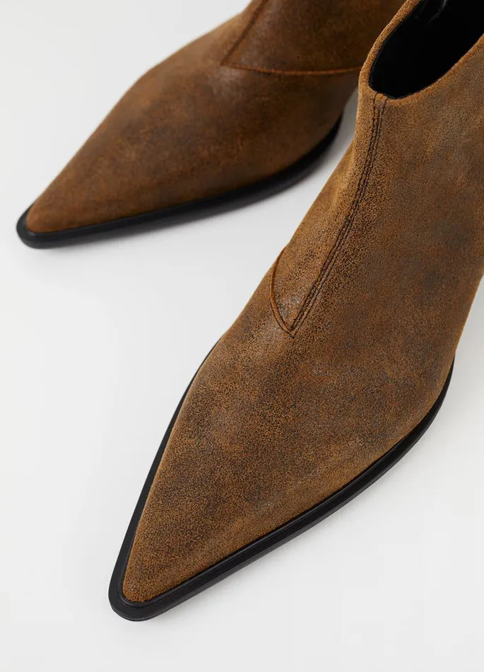 Women Vagabond Boots CASSIE BOOTS Brown Texture Leather