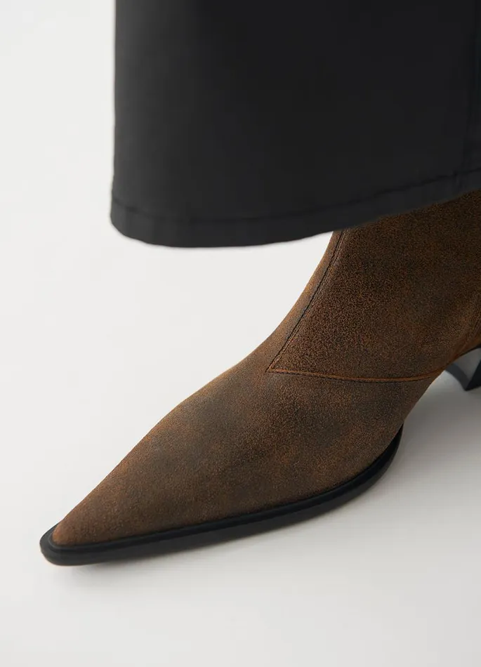 Women Vagabond Boots CASSIE BOOTS Brown Texture Leather