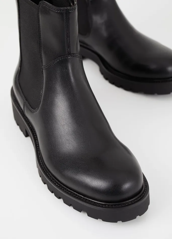 Women Vagabond Boots KENOVA BOOTS Black Leather Imitation