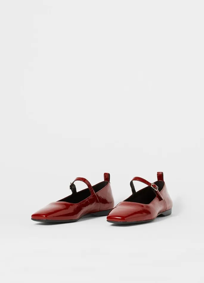 Women Vagabond Mary Janes DELIA SHOES Dark Red Patent Leather