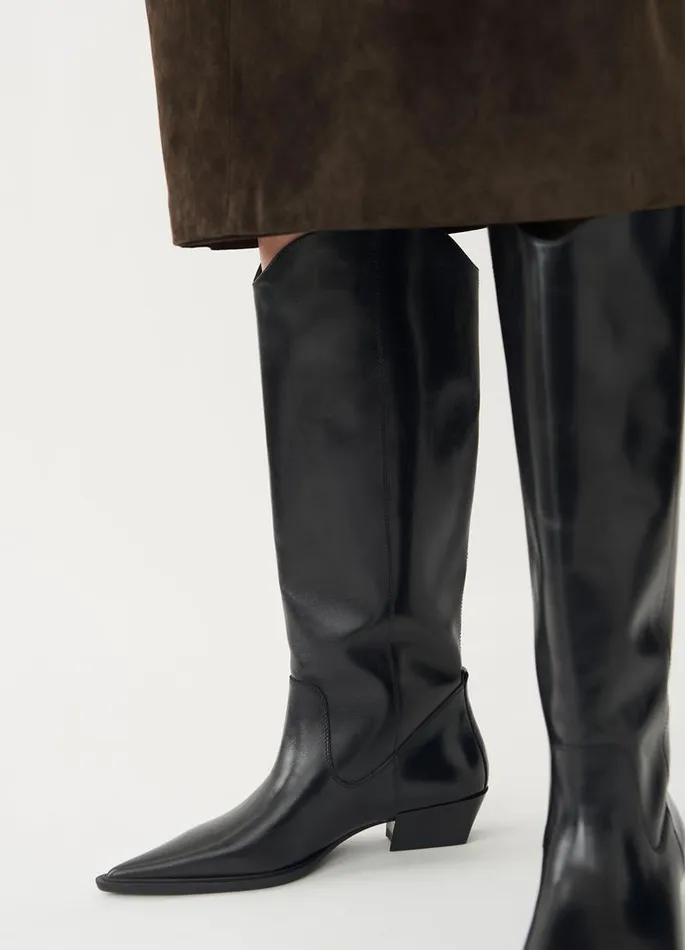 Women Vagabond Tall Boots CASSIE TALL BOOTS Black Leather