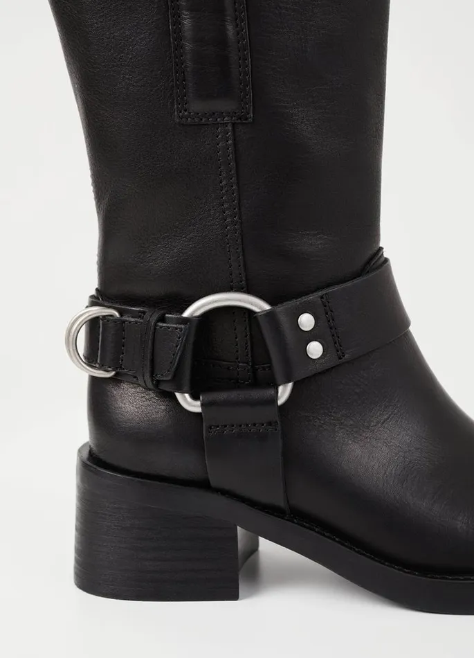 Women Vagabond Tall Boots NOUR TALL BOOTS Black Leather