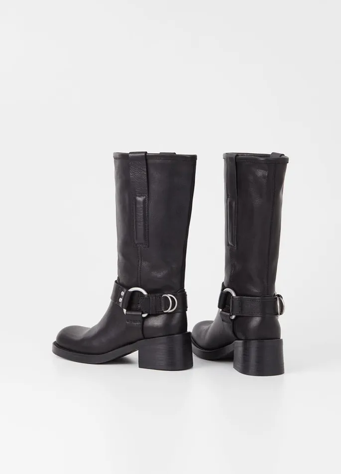 Women Vagabond Tall Boots NOUR TALL BOOTS Black Leather