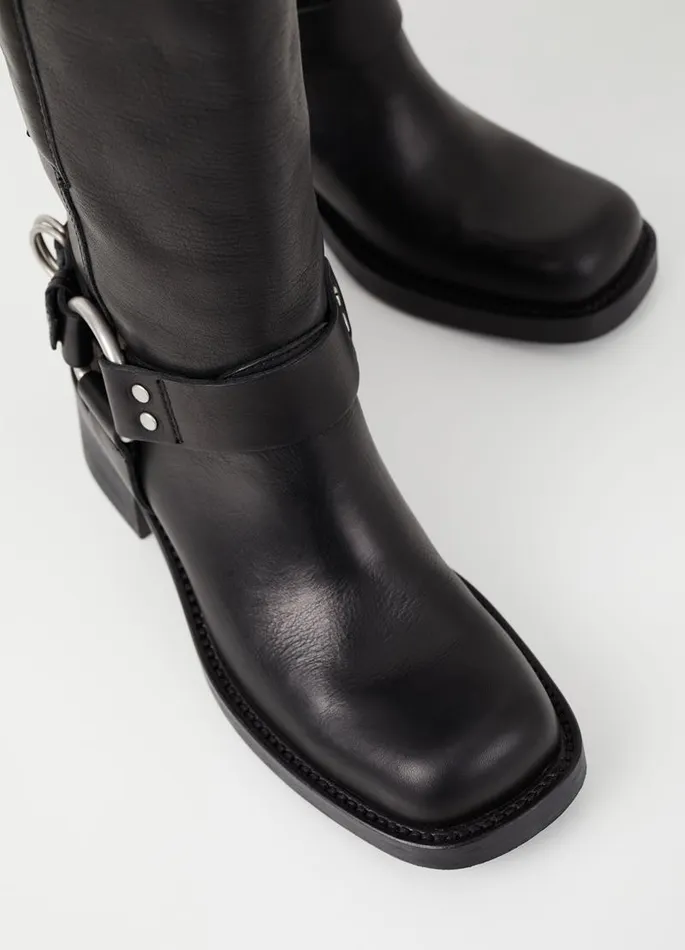 Women Vagabond Tall Boots NOUR TALL BOOTS Black Leather