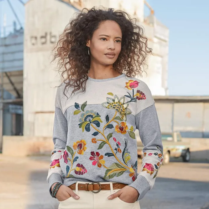 Women Vanessa Relaxed Sweatshirt Petite Heather Gray Sundance Catalog Petite Styles Women Vanessa Relaxed Sweatshirt Petite Heather Gray Sundance Catalog Petite Styles