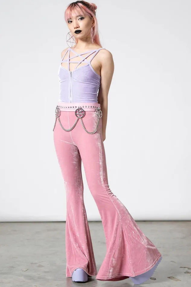 Women Velvet Killstar Lost In Sin Zip Top PASTEL LILAC