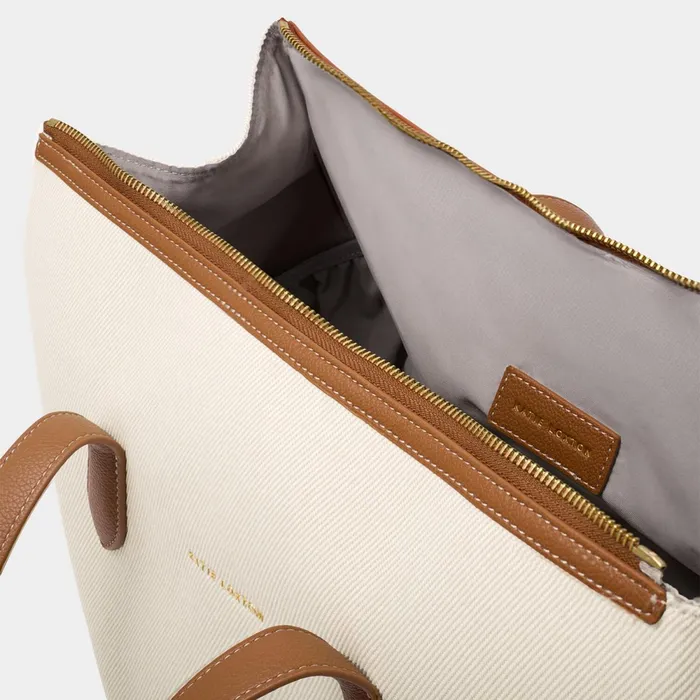 Women Weekend Bags Katie Loxton Siena Canvas Milan Cabin Bag In Cognac