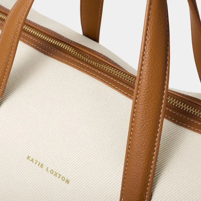 Women Weekend Bags Katie Loxton Siena Canvas Milan Cabin Bag In Cognac
