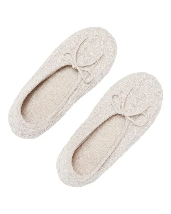 Women Women039s Cable Cashmere SlippersIn Ecru White Ecru White NPeal Slippers and Socks Women Women039s Cable Cashmere SlippersIn Ecru White Ecru White NPeal Slippers and Socks