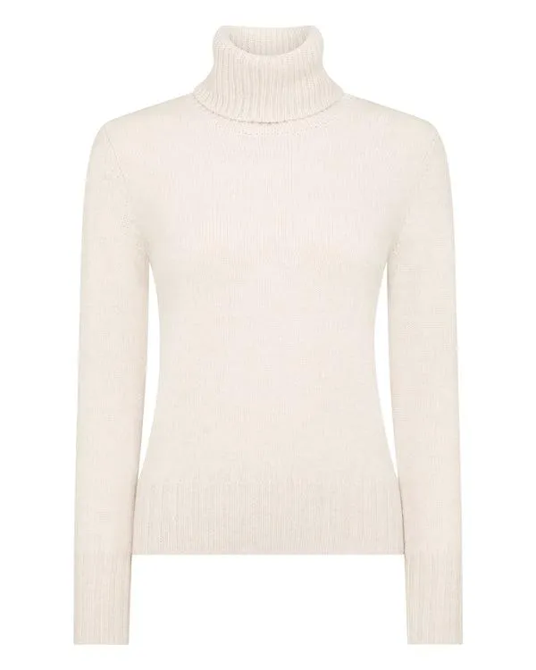 Women Women039s Chunky Turtle Neck Cashmere SweaterIn Ecru White Ecru White NPeal Turtle Necks