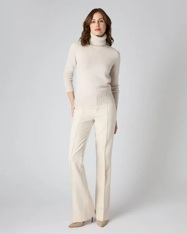 Women Women039s Chunky Turtle Neck Cashmere SweaterIn Ecru White Ecru White NPeal Turtle Necks