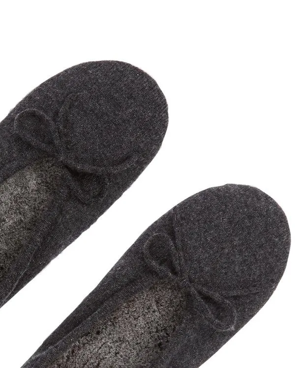 Women Women039s Fur Lined Cashmere SlippersIn Dark Charcoal Grey Dark Charcoal Grey NPeal Homeware
