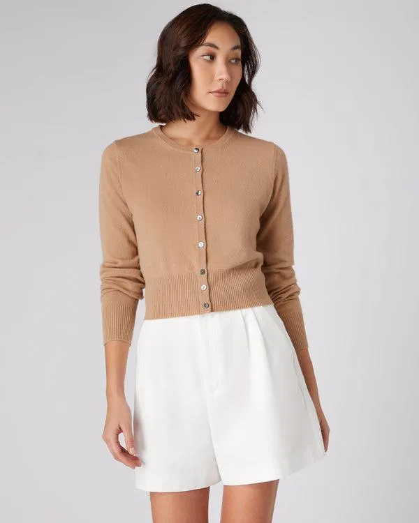 Women Women039s Long Sleeve Cropped Cashmere CardiganIn Sahara Brown Sahara Brown NPeal Cardigans Women Women039s Long Sleeve Cropped Cashmere CardiganIn Sahara Brown Sahara Brown NPeal Cardigans