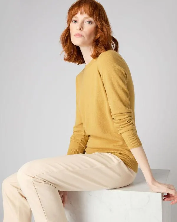 Women Women039s Round Neck Cashmere SweaterIn Baroque Gold Baroque Gold NPeal Round Necks Women Women039s Round Neck Cashmere SweaterIn Baroque Gold Baroque Gold NPeal Round Necks