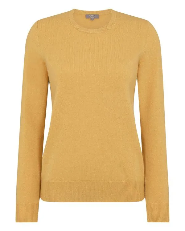 Women Women039s Round Neck Cashmere SweaterIn Baroque Gold Baroque Gold NPeal Round Necks
