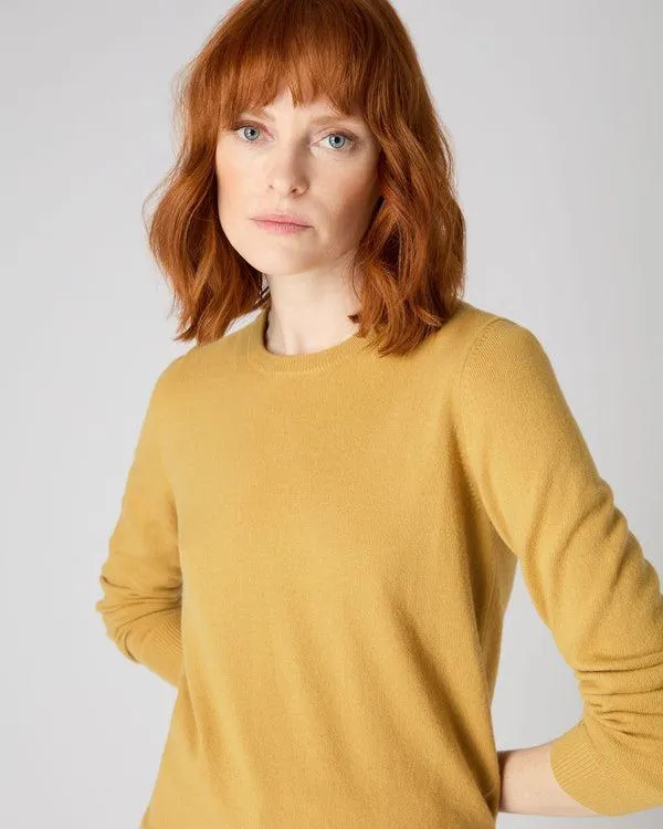 Women Women039s Round Neck Cashmere SweaterIn Baroque Gold Baroque Gold NPeal Round Necks