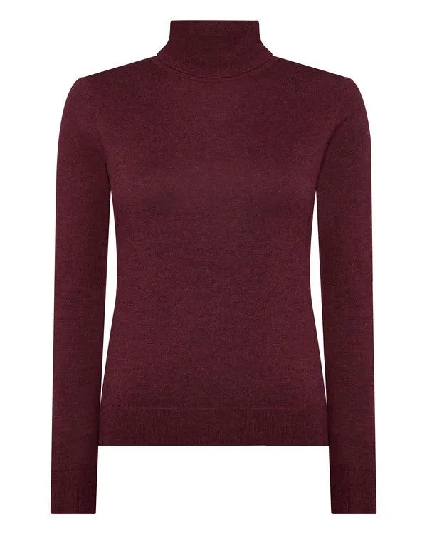 Women Women039s Superfine Turtle Neck Cashmere SweaterIn Burgundy Red Burgundy Red NPeal Turtle Necks