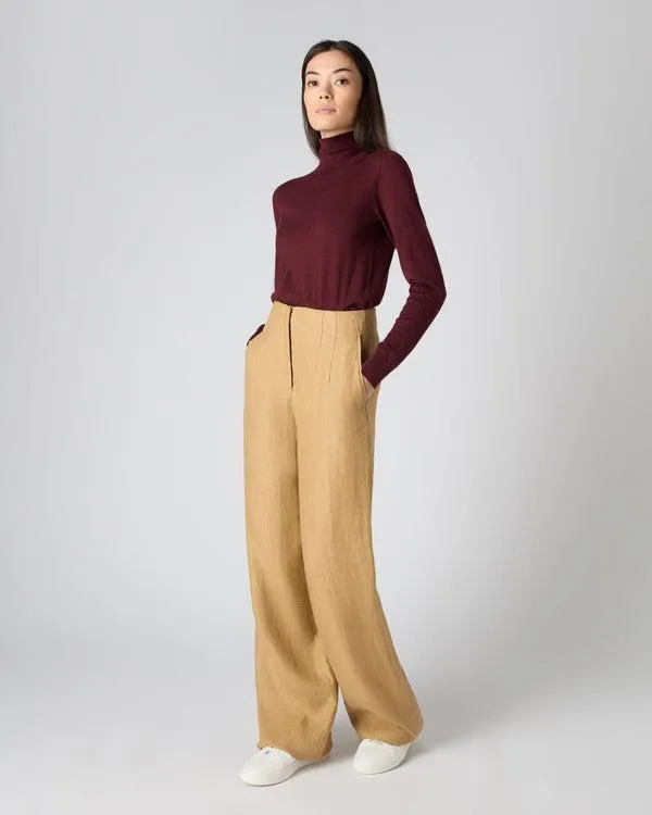 Women Women039s Superfine Turtle Neck Cashmere SweaterIn Burgundy Red Burgundy Red NPeal Turtle Necks
