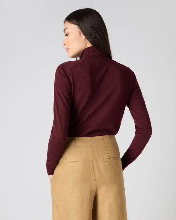 Women Women039s Superfine Turtle Neck Cashmere SweaterIn Burgundy Red Burgundy Red NPeal Turtle Necks