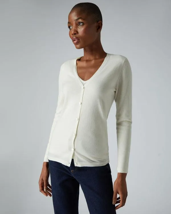Women Women039s Superfine V Neck Cashmere CardiganIn New Ivory White New Ivory White NPeal Cardigans Women Women039s Superfine V Neck Cashmere CardiganIn New Ivory White New Ivory White NPeal Cardigans