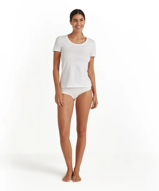 Women Women TShirt Roundneck Daily Natural White FALKE Shirts