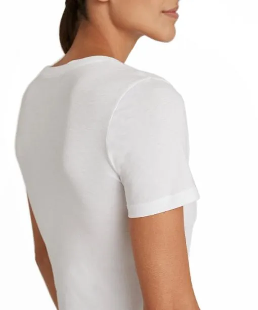 Women Women TShirt Roundneck Daily Natural White FALKE Shirts