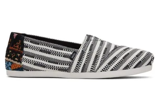 Women WomenAlpargata Black Striped Global Woven Black Multi TOMS Alpargatas