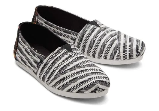 Women WomenAlpargata Black Striped Global Woven Black Multi TOMS Alpargatas