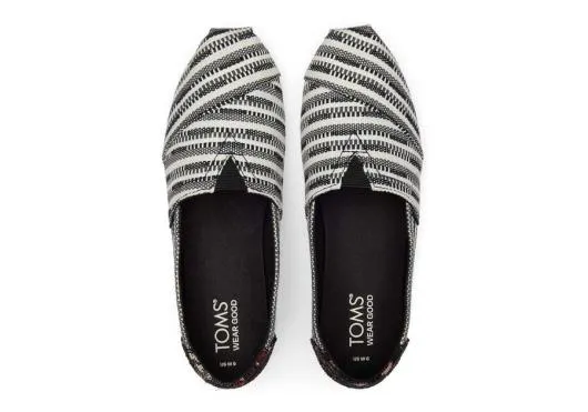 Women WomenAlpargata Black Striped Global Woven Black Multi TOMS Alpargatas
